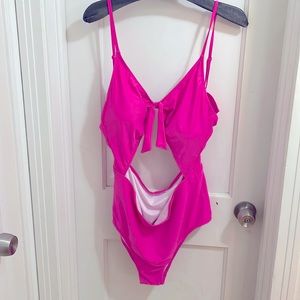 Hot Pink cut out swimsuit
